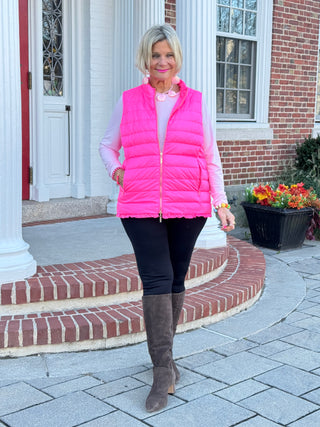 LULU-B PINK SHORT PUFFER VEST