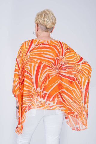 Sofia Botanika Silk Kaftan (BQ201BT) TINA Stephens Italy/Tees By Tina