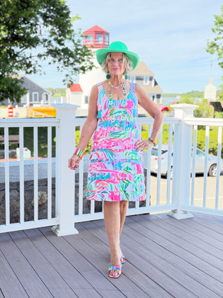 PINK PARADISE GARDEN CHA CHA DRESS TANGO MANGO