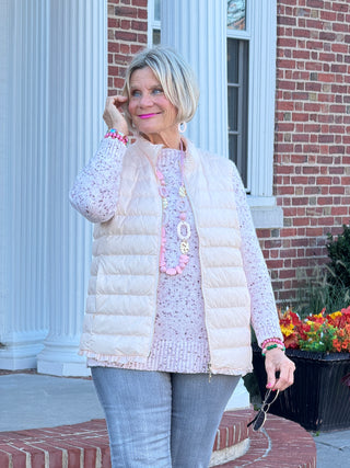 LULU-B PINK SHORT PUFFER VEST