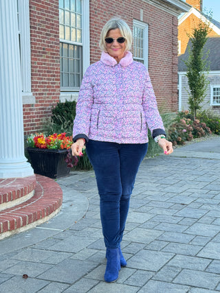 LULU-B PINK AUBREY FAUX FUR JACKET
