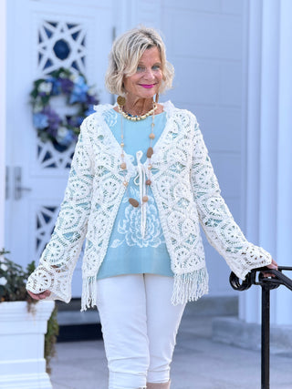 CREAM CROCHET CARDIGAN Cathys Place