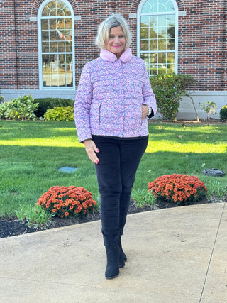 LULU-B PINK AUBREY FAUX FUR JACKET