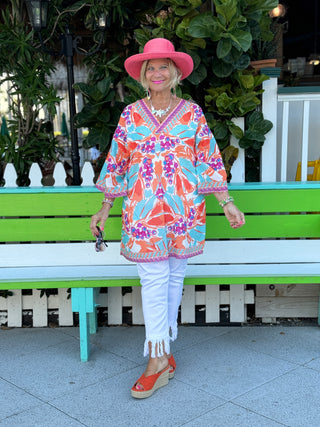 KEY WEST MANGO TROPICS BEACH COVER -UP