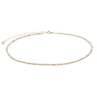 Good Fortune + Growth 2mm Metal Accent Healing Necklace