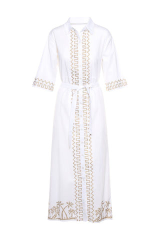 White Vanessa KikiSol Maxi Tie Dress KikiSol