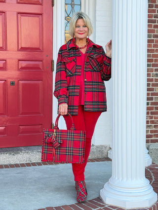 Red, Green, Blue & Yellow Plaid Jacket Cathys Place