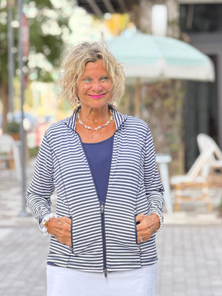 NAUTICAL NAVY SLEEEVLESS RUFFLE LULU-B