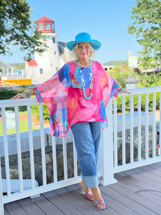 Sofia Sunrise Silk Kaftan Cathys Place