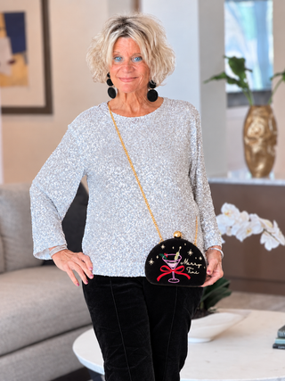 "MERRY TINI" MINAUDIÈRE, BLACK Shiraleah