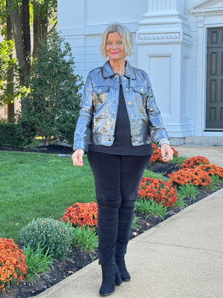 HOLIDAY BLACK METALLIC JACKET
