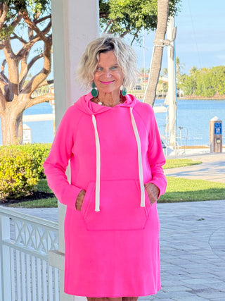 Lulu b  kangaroo Hot Pink Scuba Dress LULU-B