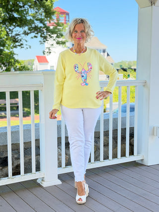 BEACH CLUB YELLOW LOBSTER SWEATER LULU-B