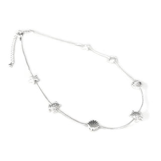 Turtle Shell Starfish Sea Theme Charm Statement Necklace