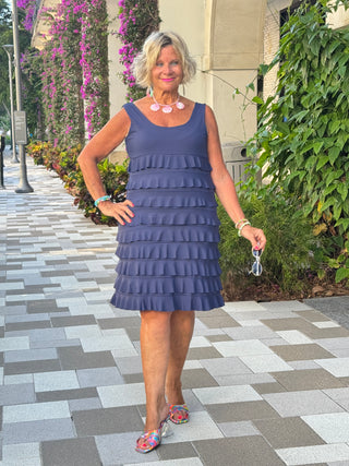 MIAMI NIGHT NAVY CHA CHA RUFFLE