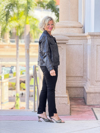 LULU B BLACK METALLIC JACKET LULU-B