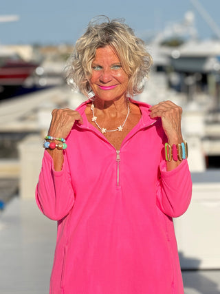 LULU-B HOT PINK TEXTURED DRESS LULU-B