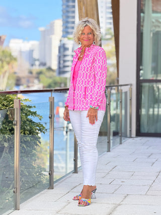 LULU B PALM BEACH LATTICE FULL ZIPPER Cathys Place