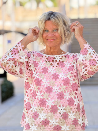 Handcrafted Floral Crochet Top CHARLIE B