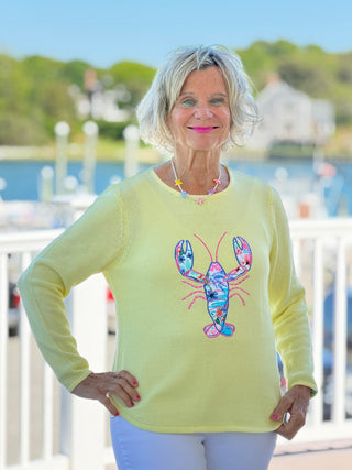 BEACH CLUB YELLOW LOBSTER SWEATER LULU-B