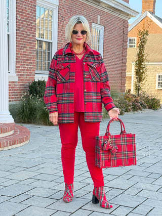 Red, Green, Blue & Yellow Plaid Jacket Cathys Place