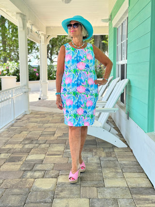 SEASHELL BEACH  SHIFT DRESS - Cathys Place