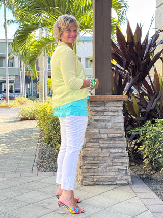 LULU-B CLEAR YELLOW PEYTON SHRUG