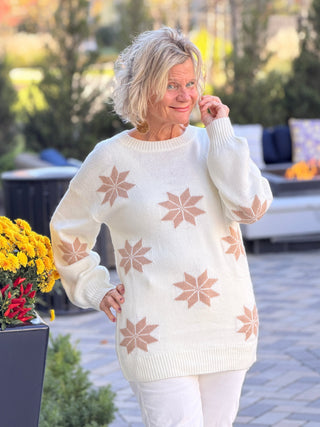 Christmas Snowflake Crewneck Sweater CATHYS PLACE