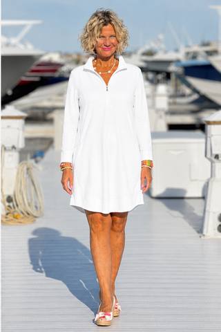 LULU B WHITE TEXTERED SCUBA DRESS LULU-B