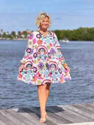 White Kerala Ruffle Dress Cathys Place