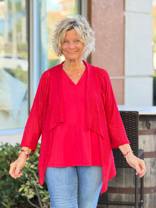 LULU B RED MESH WRAP LULU b