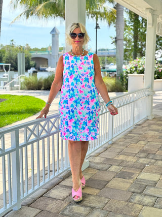 PINK PETALS SHIFT DRESS