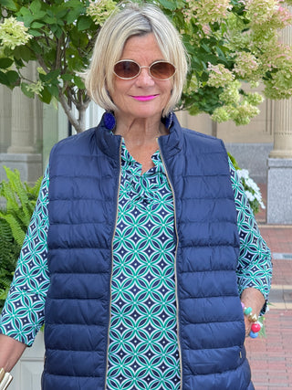 LULU-B NAVY PUFFER VEST