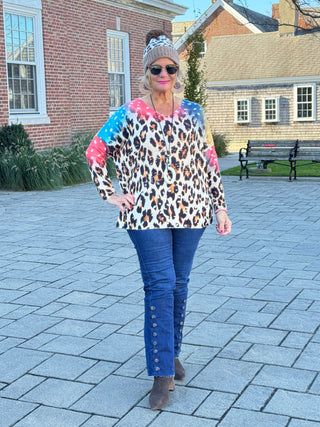 POLB Italian Cozy Leopard Sweater One Size Cathys Place