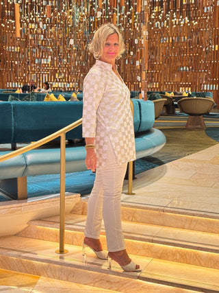 LULU-B WHITE GOLD TUNIC