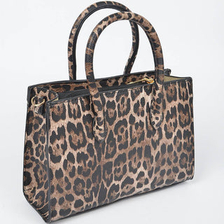 Faux Leo Medium Tote Bag