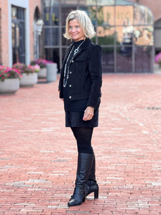 LULU-B BLACK VELOUR SKORT LULU-B