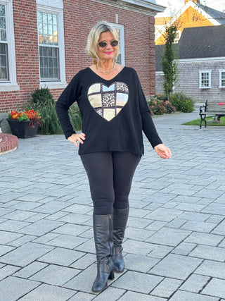LEOPARD FASHION SEQUIN TOP