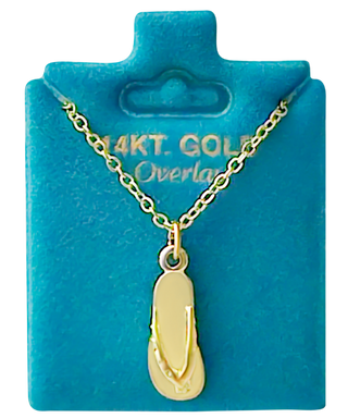 Made In USA Flip Flop Necklace Available in Gold or Silver