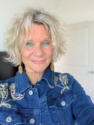 ETHYL FLOWER EMBROIDERED DENIM JACKET ETHYL JEANS