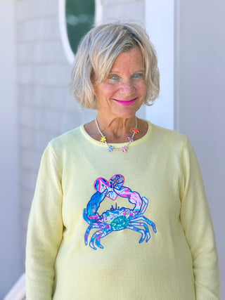 BEACH CLUB YELLOW CRAB SWEATER LULU-B