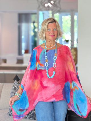 Sofia Sunrise Silk Kaftan Cathys Place
