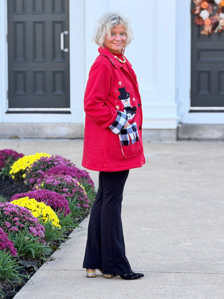 SNOWMAN HOUNDSTOOTH BLAZER Cathys Place