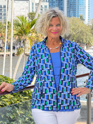 Lulu B Seaport Geo Full Zipper Jacket LULU-B