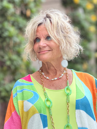 SPRING GREEN CIRCLE NECKLACE