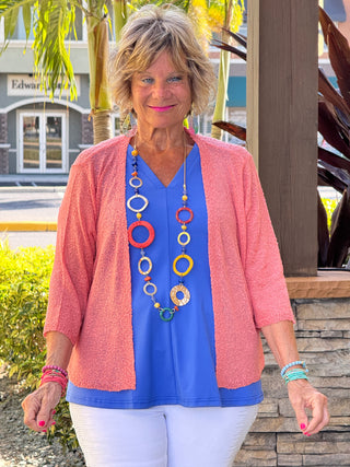LULU-B SALMON MESH WRAP