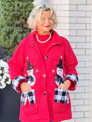 SNOWMAN HOUNDSTOOTH BLAZER Cathys Place