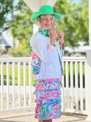 PINK PARADISE GARDEN CHA CHA DRESS TANGO MANGO