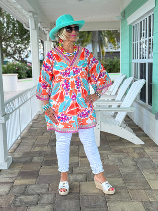 KEY WEST MANGO TROPICS BEACH COVER -UP