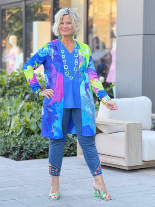 RIVER CRUISE BLUE CARDIGAN ETHYL JEANS